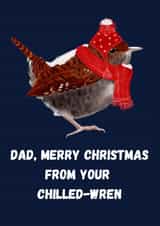 Funny Dad Christmas card - pun Christmas card - chilled-wren created by Skipping Wren