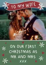 Personalised Christmas Photo Card created by Stuck Shop Gifts - Classic Christmas Card - For Wife - First As Mr And Mrs