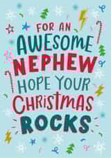 Fun Christmas Card - For Nephew - Hope Your Christmas Rocks created by Dotty Black