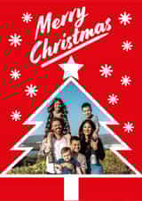 Personalised Christmas Photo Card created by Kate & The Ink - Cute Family Christmas Card - Photocard - Retro