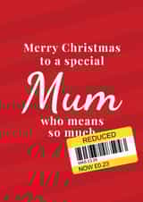 Funny Christmas Card - For Mum - Reduced Sticker created by The Cake Thief