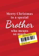 Funny Christmas Card - For Brother - Reduced Sticker created by The Cake Thief