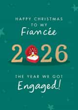 Classic Christmas Card - For Fiancee - The Year We Got Engaged created by The Cake Thief