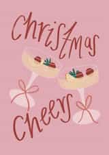 Fun Christmas Card for Friends - Festive Prosecco - Christmas Cheers created by Emmy James Studio