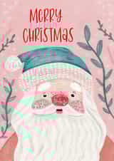 Cute Christmas Card - Father Christmas - Santa created by Larn Sofia