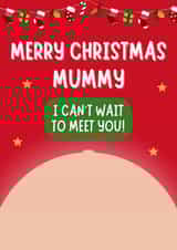 Cute Christmas Card - From The Bump - For Mummy created by Blush Boulevard