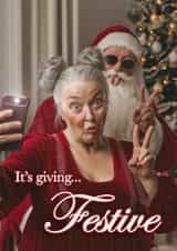 Funny Christmas Card – Santa Mirror Selfie created by Bonne Nouvelle