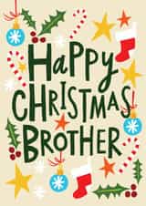 Classic Christmas Card - For Brother - Holly & Ivy created by @AimeeStevens.Design