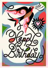 Cute and colourful Birthday Bird Singing ‘Happy Birthday’ created by catantrell