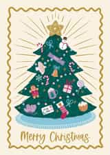 Classic Christmas Card - Christmas Tree - Pudding created by Holly Hudson-Smith