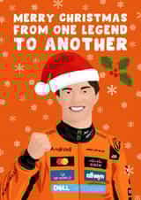 Fun Christmas Card - Motorsport Legend Design - Oscar Piastri created by Pink Peach Cards