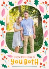 Personalised Christmas Photo Card created by Joanne Hawker - Classic Christmas Photo Card - To You Both - Couple Christmas Card