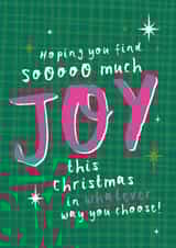 Heartfelt Christmas Card - Find Your Joy This Festive Season - Be Yourself - LGBTQ+ created by Bow & Bell