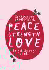Heartfelt Christmas/New Year Card - Support Peace Love Strength - Difficult Time Of Year created by Bow & Bell
