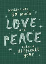 Heartfelt Christmas Card - Support Friendship Bereavement - Love & Peace created by Bow & Bell