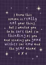 Heartfelt Christmas/New Year Card - Festive Hug - Thinking Of You Now And Always created by Bow & Bell