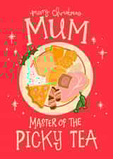 Funny Christmas Card - For Mum - Master Of The Picky Tea created by Lisa Illustrates