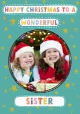 Personalised Christmas Photo Card created by Sarah Harding - Classic Christmas Card - Wonderful Sister