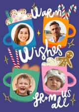 Personalised Christmas Photo Card created by @AimeeStevens.Design - Cute Christmas Card - All Of Us - Warm Wishes