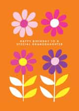 Classic Birthday Card - For Granddaughter - Flowers created by Happy Street