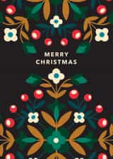 Arty Christmas Card - Christmas Foliage - Modern Design created by Maggie Magoo Designs