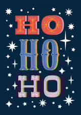 Classic Christmas Card - Ho Ho Ho - Stars created by Maggie Magoo Designs