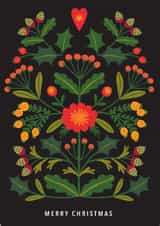 Arty Christmas Card - Winter Foliage - Berries And Leaves created by Maggie Magoo Designs