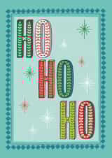 Classic Christmas Card - Ho Ho Ho - Decorative Letters created by Maggie Magoo Designs