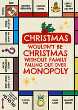 Funny Christmas Card - Monopoly - Wouldn't Be Christmas created by Mrs Best Paper Co.