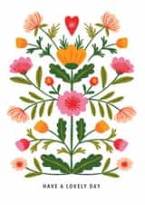 Pretty Birthday Card - Have A Lovely Day - Flowers created by Maggie Magoo Designs