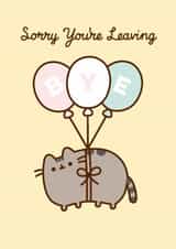 Cute Leaving Card - Pusheen - Bye Balloons created by Hype Cards