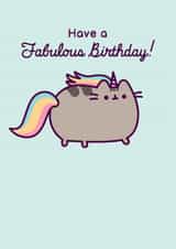 Cute Birthday Card - Pusheen - Unicorn created by Hype Associates