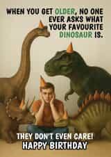 Funny Birthday Card - Favourite Dinosaur created by @Cupsie's Creations