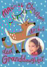 Personalised Christmas Photo Card created by @AimeeStevens.Design - Cute Christmas Card - For Granddaughter - Magical Wish