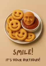 Funny Birthday Card - Potato Smiles created by Alfie Calas