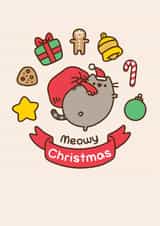 Cute Christmas Card - Pusheen - Santa created by Hype Cards