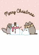 Cute Christmas Card - Pusheen - Snowman created by Hype Associates