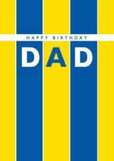 Classic Birthday Card - For Dad - Leeds - Stripes created by Rebecca Prinn