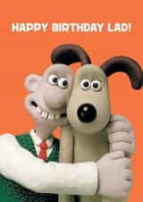 Cute Birthday Card - Wallace And Gromit - Happy Birthday Lad created by Hype Cards