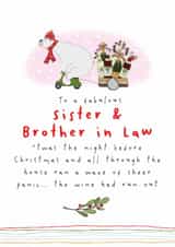 Funny Christmas Card - For Sister & Brother In Law - Wine Had Run Out created by Dandelion Stationery