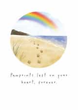 Heartfelt Sympathy Card - Pet Loss Condolences - Pawprints created by Dandelion Stationery