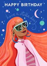 Colourful Birthday Card for the Empowered Universal Girl - Have A Stella Day created by Kishi & Star