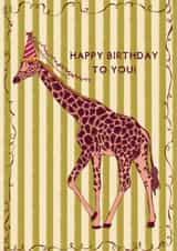 Cute giraffe birthday card created by march & butler