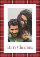 Personalised Christmas Photo Card created by Cindy Reynolds - Classic Christmas Card - Red Tartan