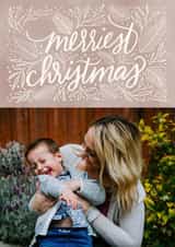 Personalised Christmas Photo Card created by Cindy Reynolds - Pretty Christmas Card - Merriest Christmas