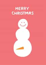 Funny Christmas Card - Cheeky Snowman created by Ohh Deer