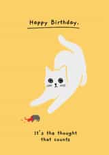 Funny Birthday Card – It’s the Thought That Counts created by Ohh Deer