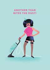 Funny Birthday Card – Another Year Bites the Dust - Freddie Mercury created by Ohh Deer