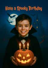 Cute Birthday Card - Spooky Dracula created by Woody's Design