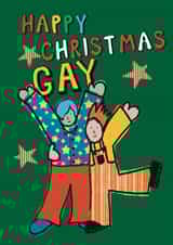 Cute Christmas Card - Happy Christmas Gay created by Giddy Kipper